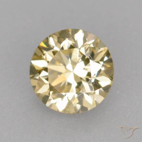 Diamante champanhe Natural 0.31ct, Redondo, VS