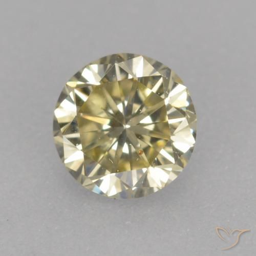 0.25ct Natural Conhaque Diamante, Redondo, VS