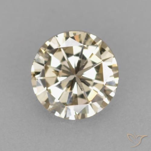 0.24ct Natural Conhaque Diamante, Redondo, VS