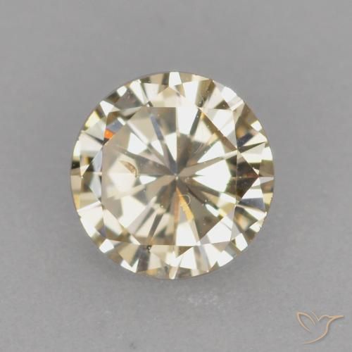 Diamante Conhaque Natural 0.24ct, Redondo, VS
