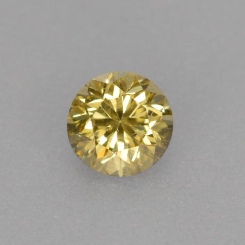 Diamante dourado natural 0,12ct, corte redondo, VS
