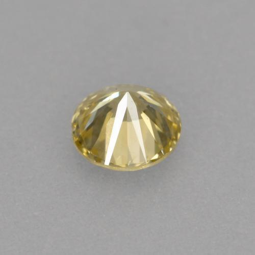 Diamante dourado natural 0,12ct, corte redondo, VS