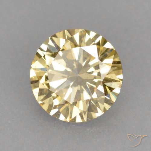 Diamante champanhe Natural 0.30ct, Redondo, VS