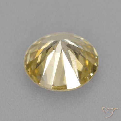 Diamante champanhe Natural 0.30ct, Redondo, VS