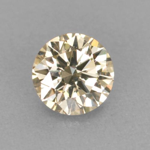 Diamante dourado natural 0,11ct, corte redondo, VVS-VS