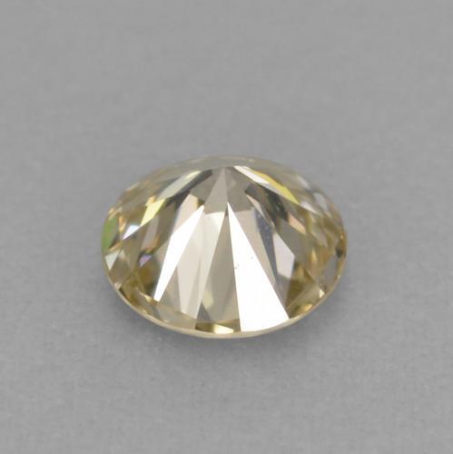 Diamante dourado natural 0,11ct, corte redondo, VVS-VS