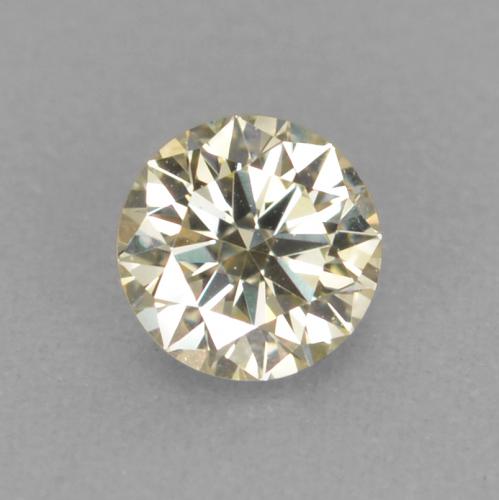 Diamante dourado natural 0,11ct, corte redondo, VVS-VS