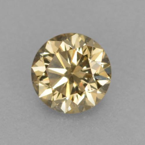 Diamante marrom natural 0,12ct, corte redondo, VVS-VS