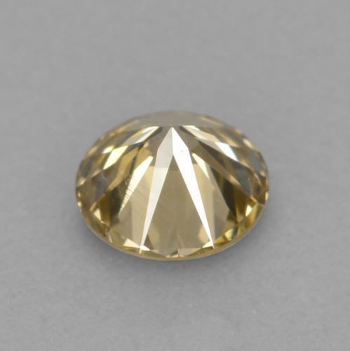 Diamante marrom natural 0,12ct, corte redondo, VVS-VS