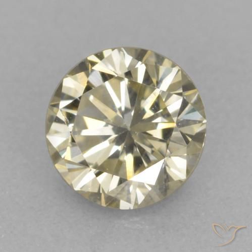 Diamante champanhe Natural 0.18ct, Redondo, VVS-VS