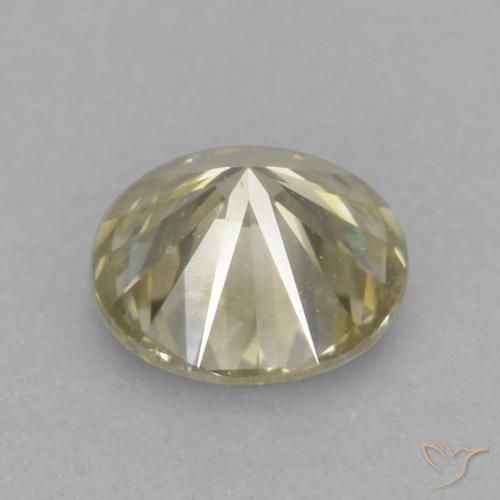 Diamante champanhe Natural 0.18ct, Redondo, VVS-VS