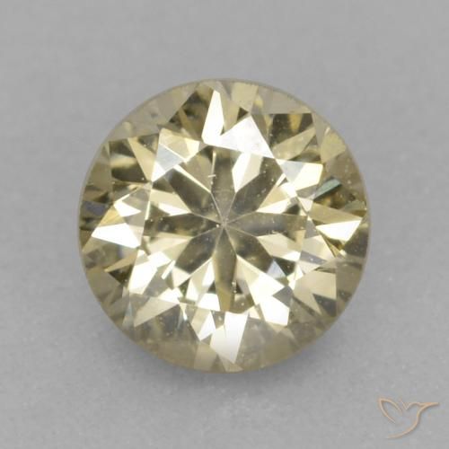 0.20ct Natural Conhaque Diamante, Redondo, VVS-VS