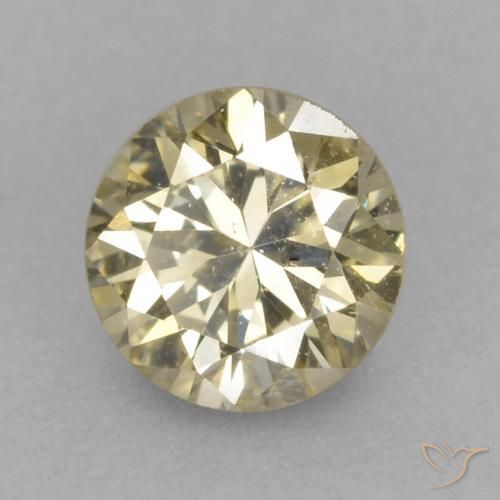 Diamante Conhaque Natural 0.20ct, Redondo, VVS-VS