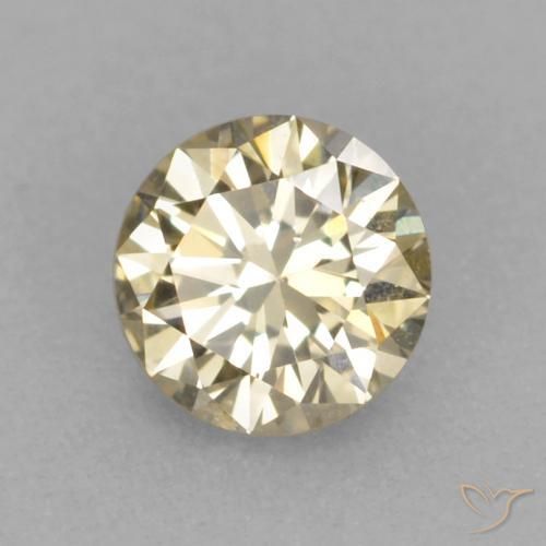 Diamante Conhaque Natural 0.14ct, Redondo, VVS-VS