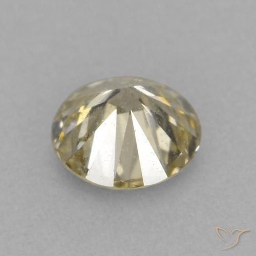 Diamante Conhaque Natural 0.14ct, Redondo, VVS-VS
