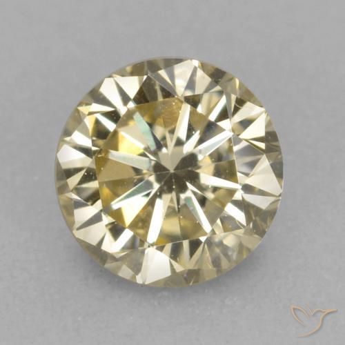 0.21ct Natural Castanho médio Diamante, Redondo, VVS-VS