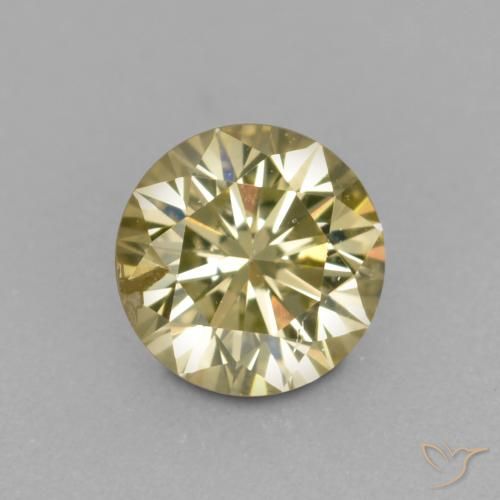 Diamante amarelo de 0,25 quilates, corte de diamante de 3,9 mm da Índia, Photo A