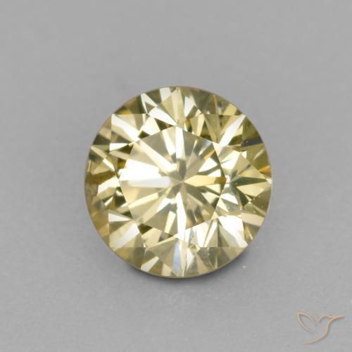 Diamante champanhe Natural 0.25ct, Redondo, VS-SI