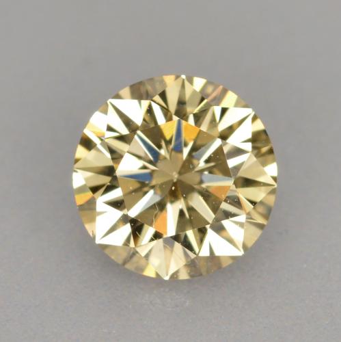 Diamante marrom natural 0,40ct, corte redondo, VVS-VS