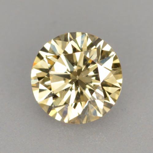 Diamante marrom natural 0,40ct, corte redondo, VVS-VS