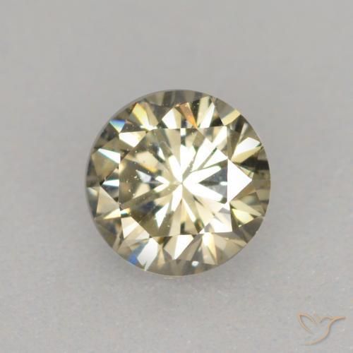 0.23ct Natural Conhaque Diamante, Redondo, VVS-VS