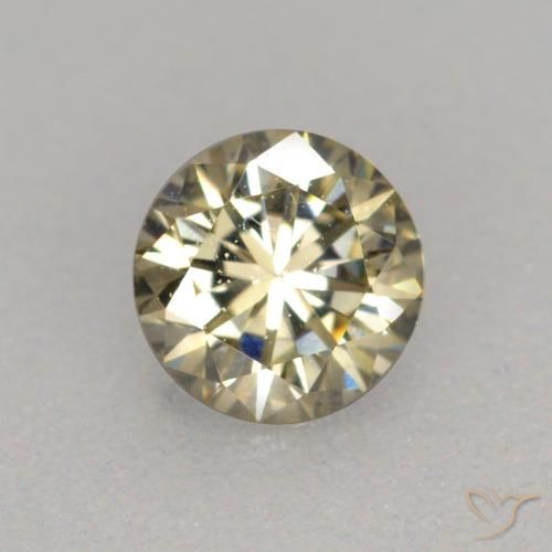 Diamante Conhaque Natural 0.23ct, Redondo, VVS-VS
