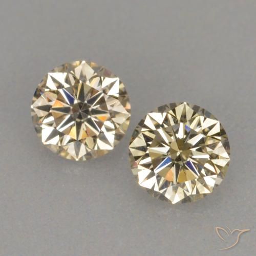 Pedras preciosas de Diamante Conhaque natural de 0.24 ct, Corte Redondo, VVS-VS