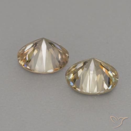 Pedras preciosas de Diamante Conhaque natural de 0.24 ct, Corte Redondo, VVS-VS
