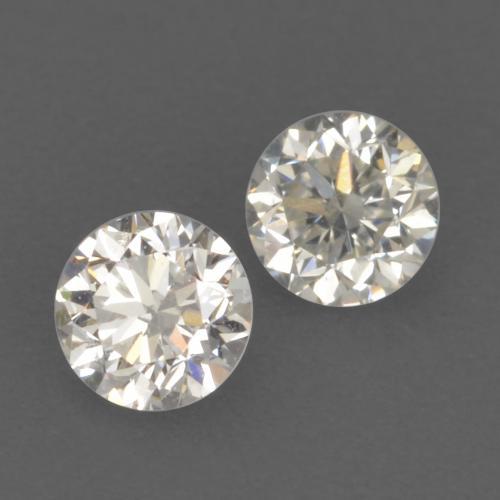 Pedras preciosas de diamante branco natural de 0,22 ct, corte redondo, VVS-VS