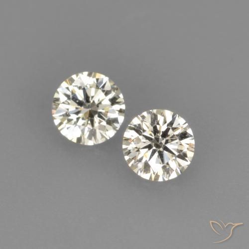 Pedras preciosas de Diamante K natural de 0.17 ct, Redondo, VVS-VS
