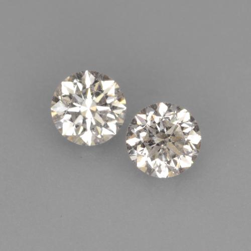 Pedras preciosas de diamante branco natural de 0,22 ct, corte redondo, VVS-VS