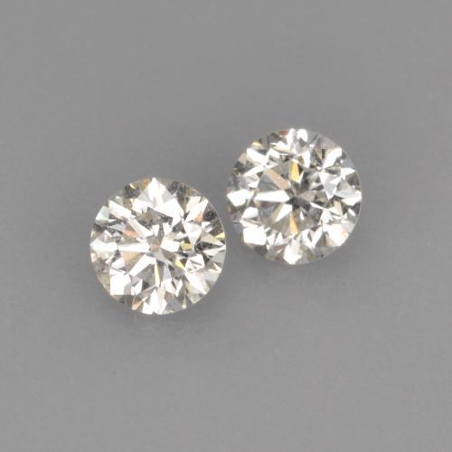 Pedras preciosas de diamante branco natural de 0,22 ct, corte redondo, VVS-VS