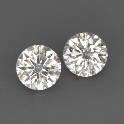 Pedras preciosas de diamante branco natural de 0,16 ct, corte redondo, VVS-VS