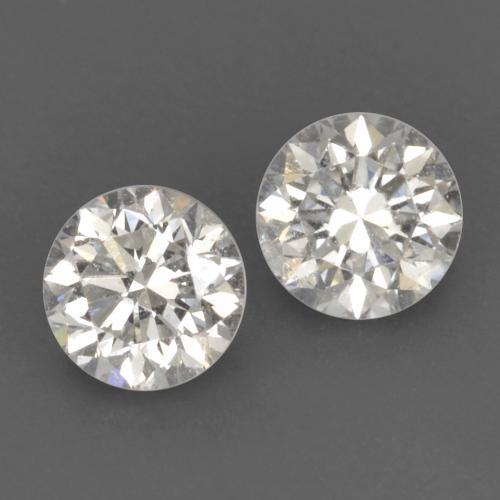 Pedras preciosas de diamante branco natural de 0,23 ct, corte redondo, VVS-VS