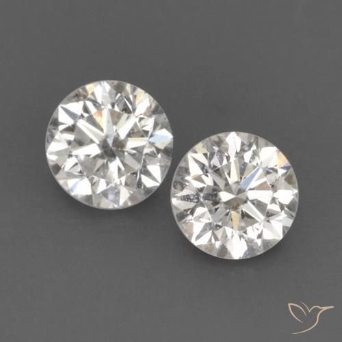 0.17ctw Natural H Diamante, Redondo, VVS-VS
