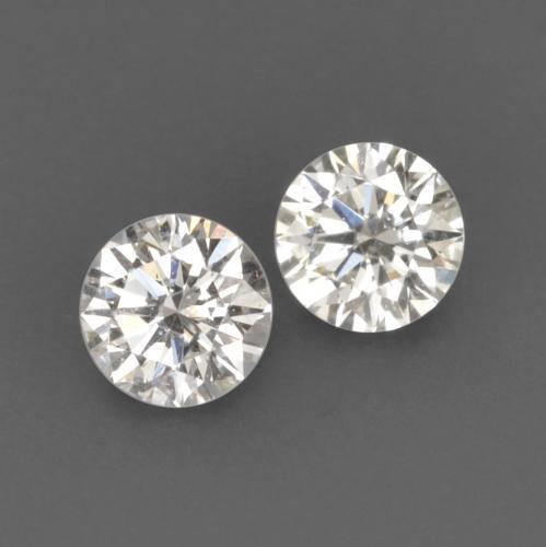 Pedras preciosas de diamante branco natural de 0,13 ct, corte redondo, VVS-VS