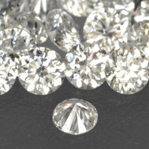 Pedras preciosas de diamante branco natural de 0,06 ct, corte redondo, VS-SI