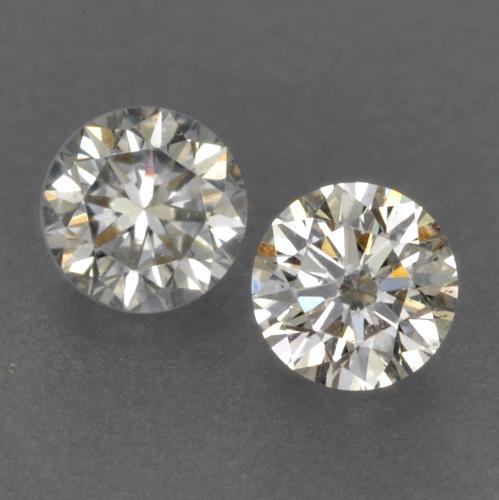 Pedras preciosas de diamante branco natural de 0,15 ct, corte redondo, VVS-VS