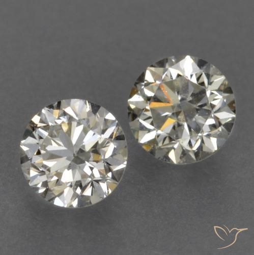 Pedras preciosas de Diamante K natural de 0.17 ct, Redondo, VVS-VS
