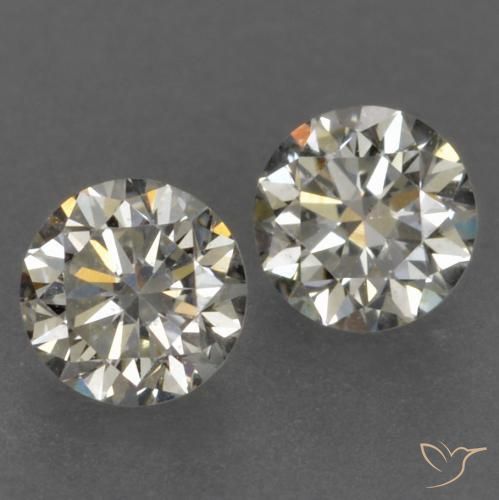 Pedras preciosas de Diamante K natural de 0.20 ct, Redondo, VVS-VS