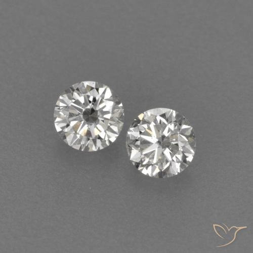 Pedras preciosas de Diamante H natural de 0.17 ct, Redondo, VVS-VS