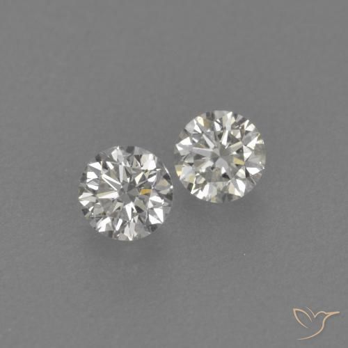 Pedras preciosas de Diamante H natural de 0.16 ct, Redondo, VVS-VS