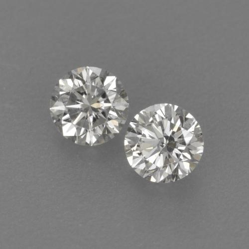 Pedras preciosas de diamante branco natural de 0,24 ct, corte redondo, VVS-VS