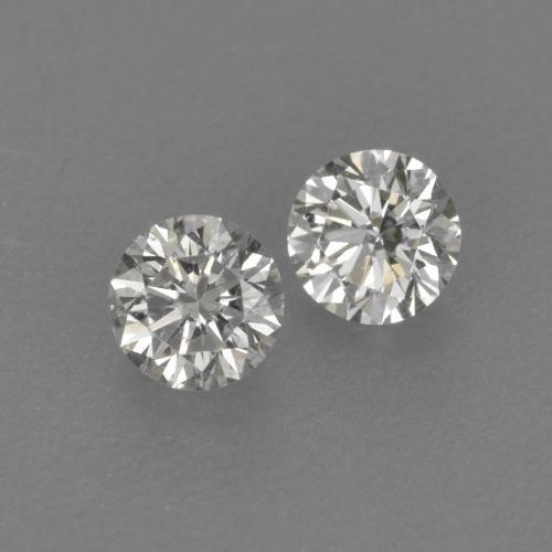 Pedras preciosas de diamante branco natural de 0,24 ct, corte redondo, VVS-VS
