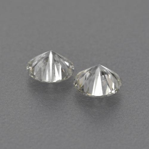 Pedras preciosas de diamante branco natural de 0,24 ct, corte redondo, VVS-VS