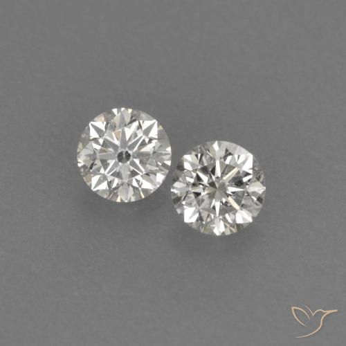Pedras preciosas de Diamante H natural de 0.16 ct, Redondo, VVS-VS