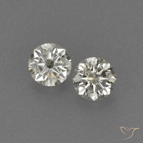 Pedras preciosas de Diamante J natural de 0.20 ct, Redondo, VVS-VS