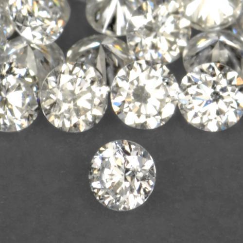 Pedras preciosas de diamante branco natural de 0,19 ct, corte redondo, VS-SI