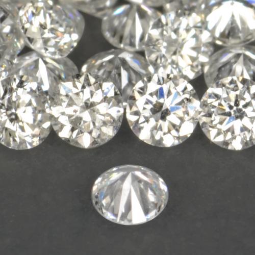 Pedras preciosas de diamante branco natural de 0,19 ct, corte redondo, VS-SI