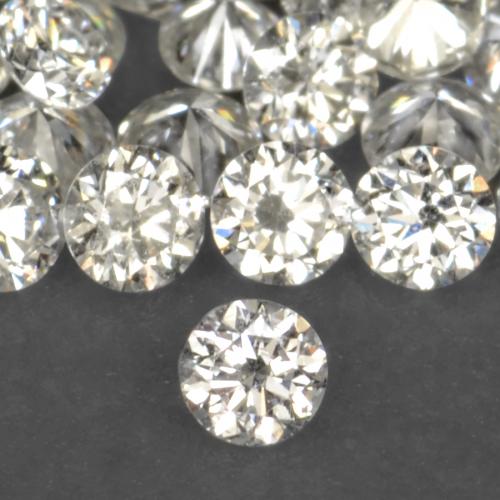 Diamante branco natural 0,02ct, corte redondo, VS-SI